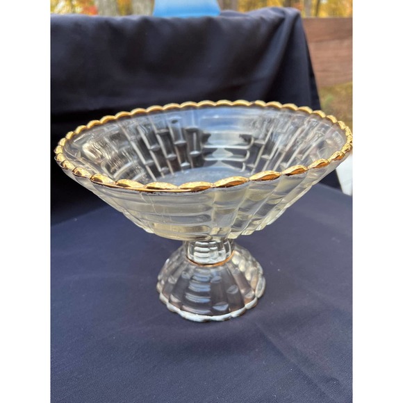 Louisa Basketweave Pedestal Compote Bowl - Picture 10 of 12